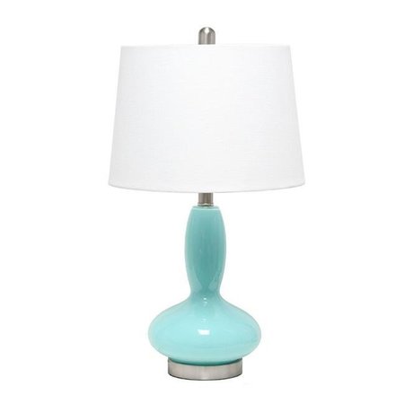 ELEGANT GARDEN DESIGN Elegant Designs LT3315-SEA Contemporary Curved Glass Table Lamp; Seafoam LT3315-SEA